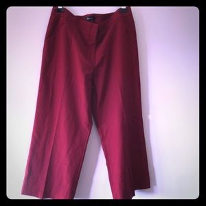 Red wide legs capris